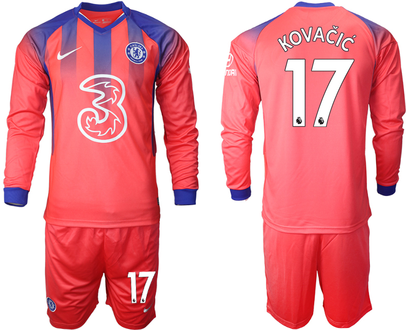 Men 2021 Chelsea away Long sleeve #17 soccer jerseys